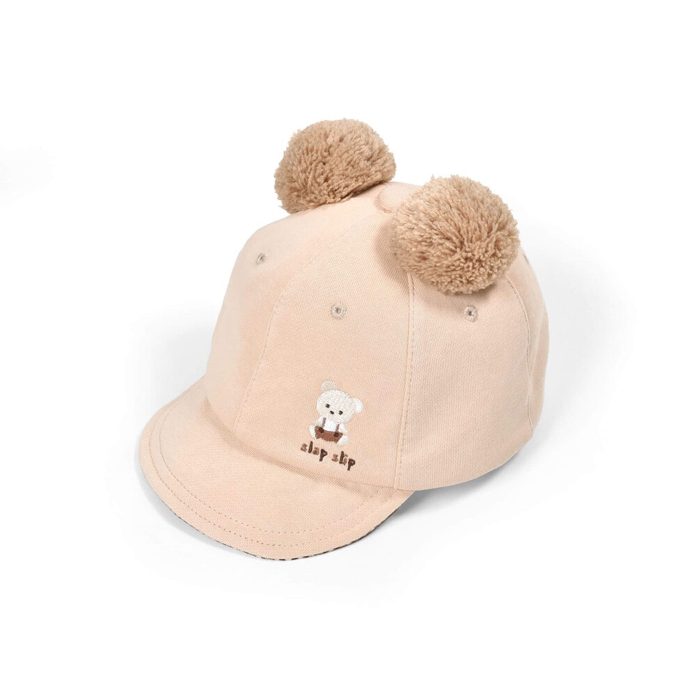 クマ恐竜立体モチーフキャップベビー(46~48cm) ネイビー(恐竜) 46cm