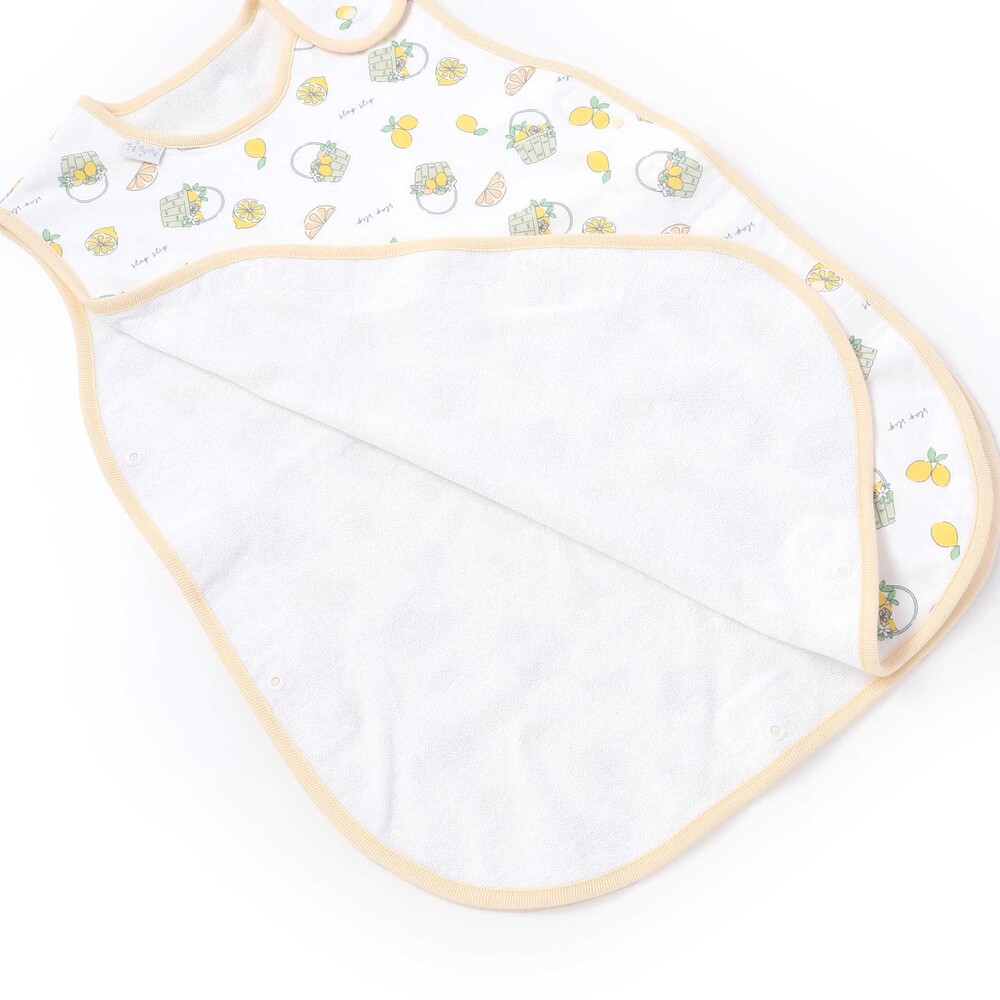 【UVカット/接触冷感/お揃い】レモンおもちゃ総柄スリーパーベビー ホワイト系 ワンサイズ