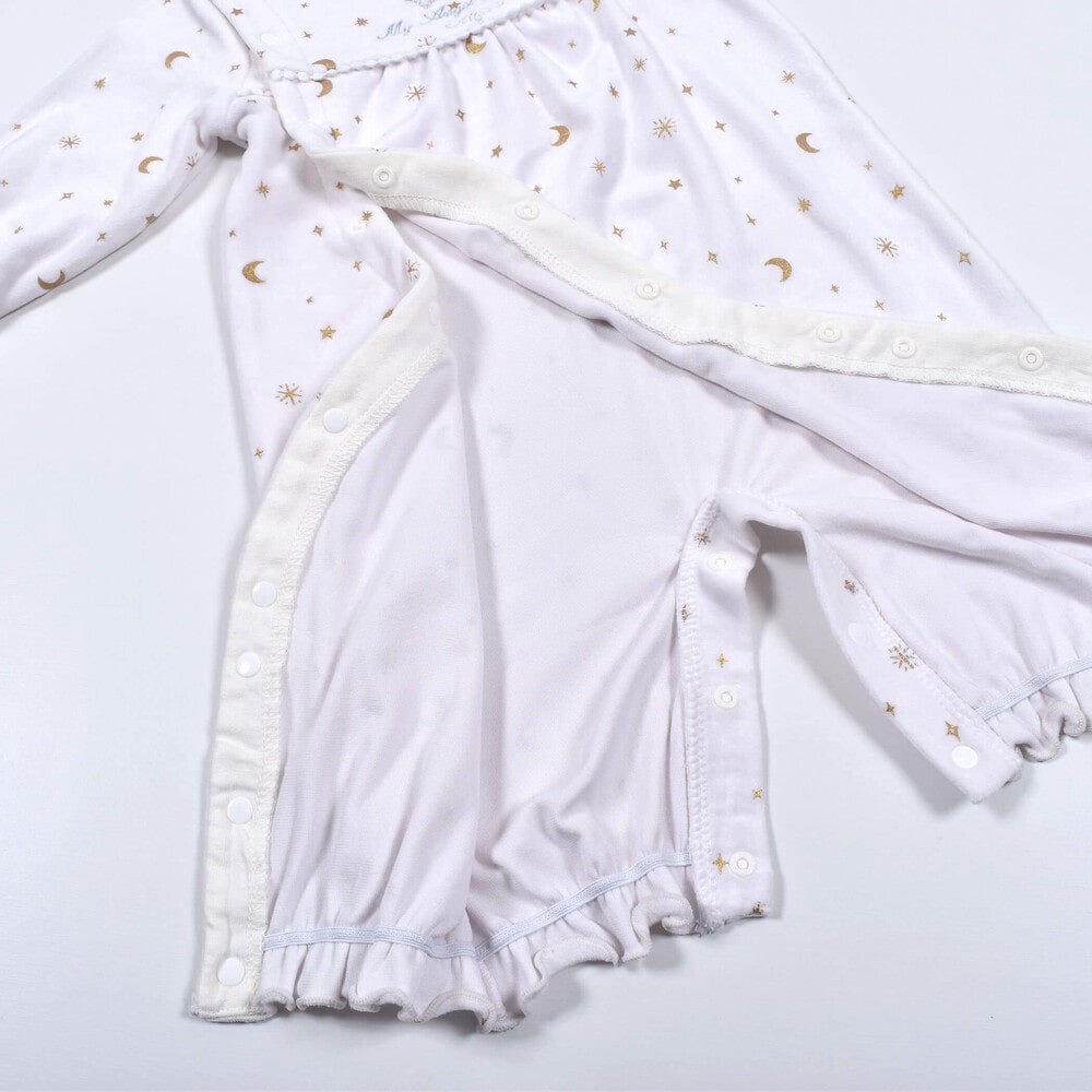 ドットレース ティアラ 刺繍 裾 ギャザー 2WAYオール ベビー (50~70cm) ピンク系 ワンサイズ