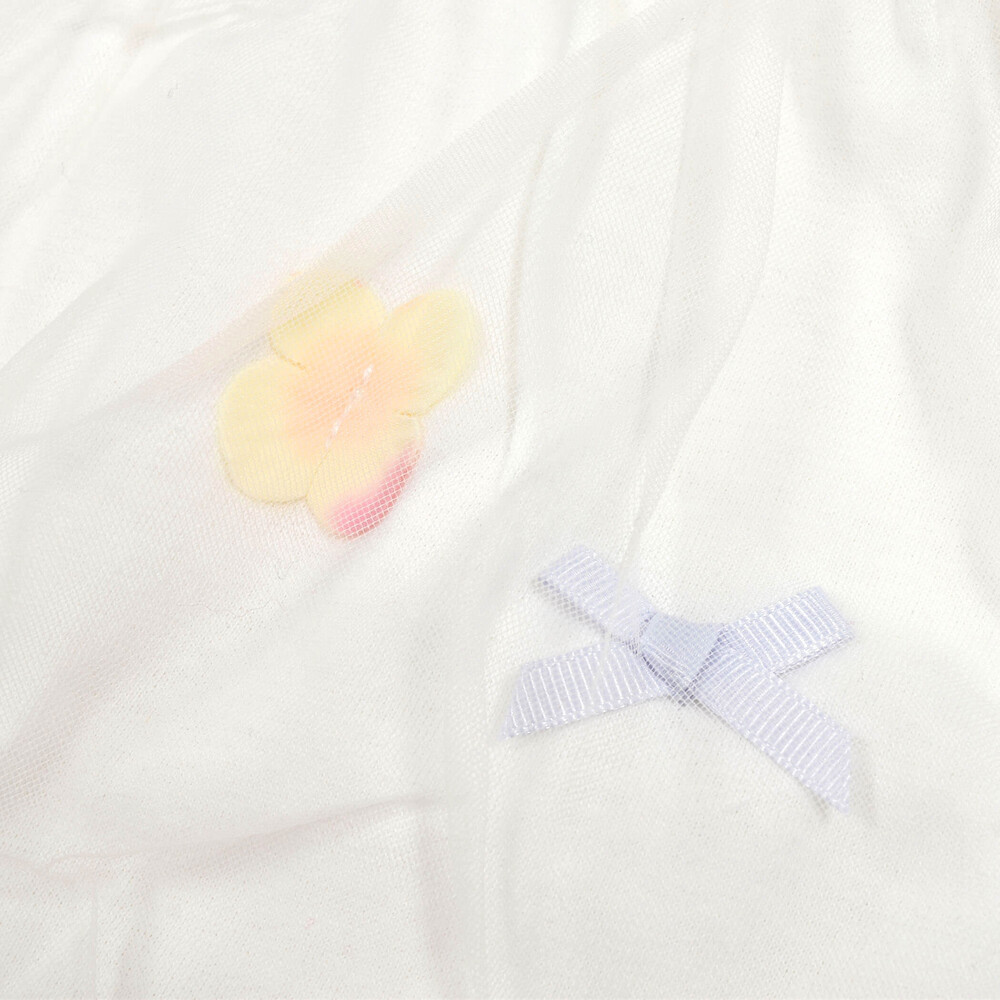 【お揃い】お花モチーフフワフワチュールロンパースベビー(70~80cm) ピンク 70cm