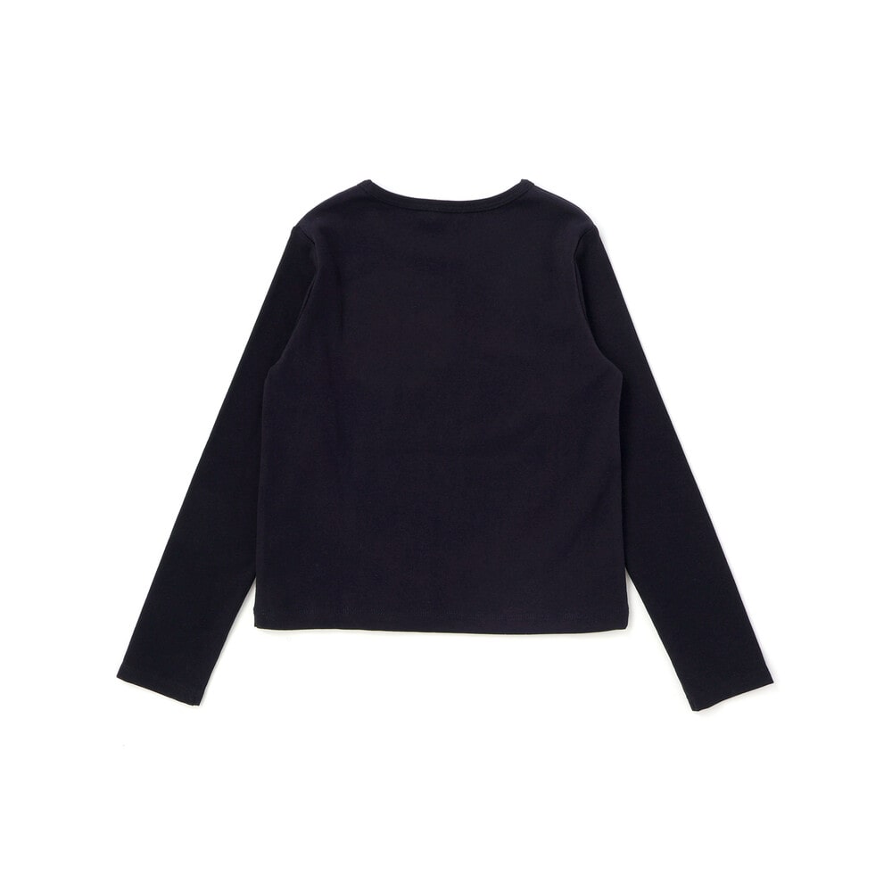 チェックレースアップビスチェ&ロゴプリントTシャツセット(110~150cm) ネイビー系 110cm