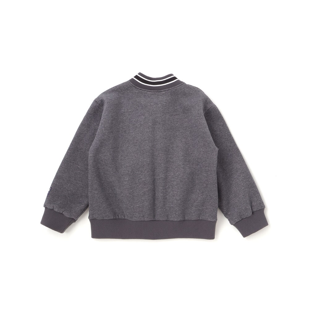 ロゴバッチ裏ジャギー裏毛スタジャン(110~150cm) グレー 110cm