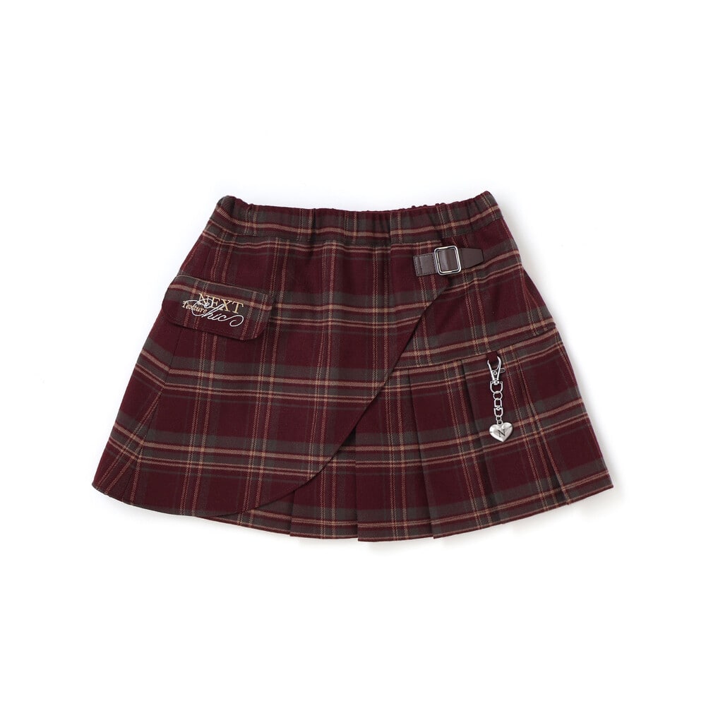 レイヤードプリーツスカパン(110~150cm) ネイビー 110cm