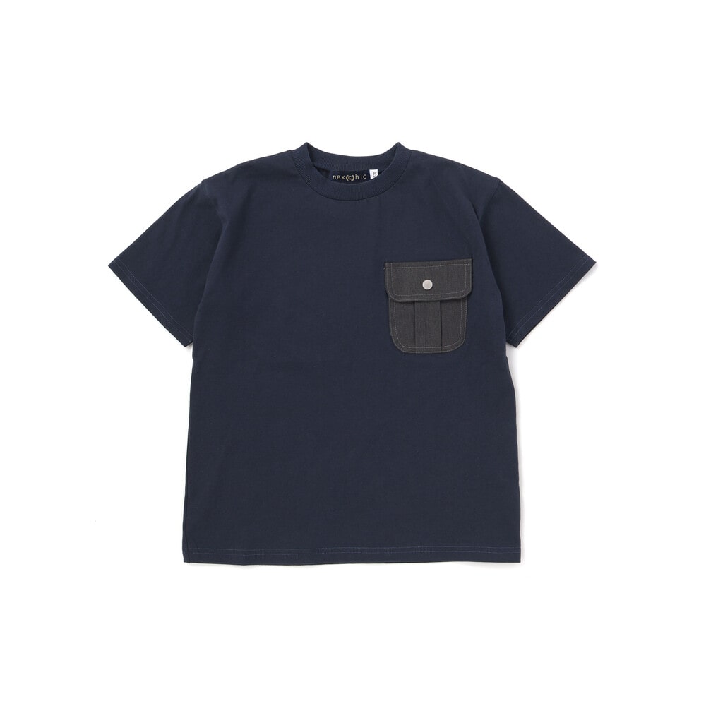 デニムポケット・ピグメントカレッジTシャツ(110~150cm) ベージュ 110cm