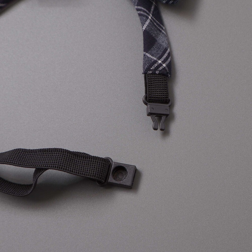 ボレロ+リボンタイ付きチェックワンピースセット(110~130cm) ネイビー系 110cm