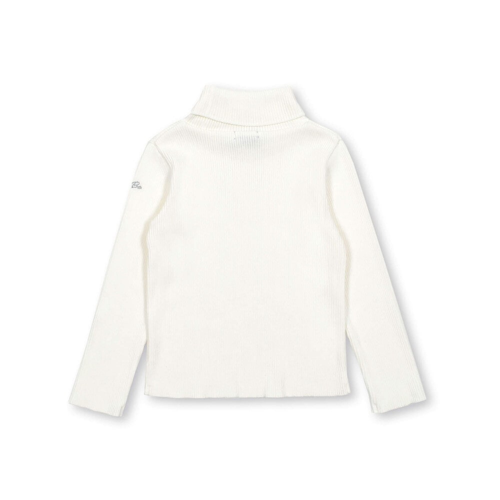 【日本製】くるみボタン付きテレコニット(80~150cm) オフホワイト 80cm