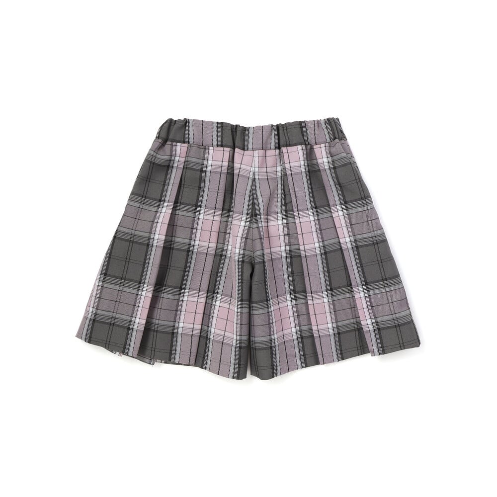 【限定商品】チェック巻きスカートキュロット(95~160cm) ブルー系 95cm