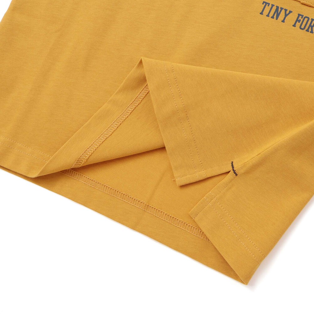 ワークポケット半袖Tシャツ&袖ロゴロンTセット(100~160cm) イエロー 100cm