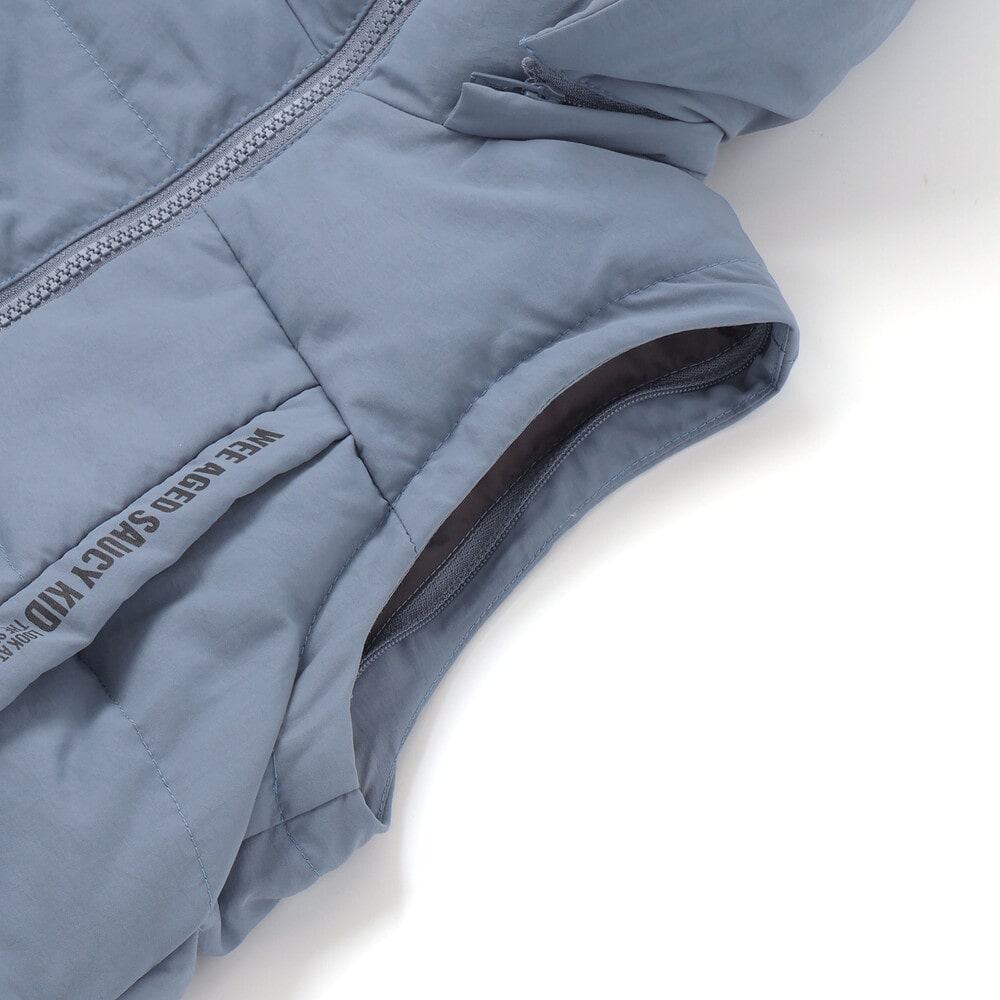 袖・フードタ取り外しダウンジャケット(110~160cm) ブルー 110cm