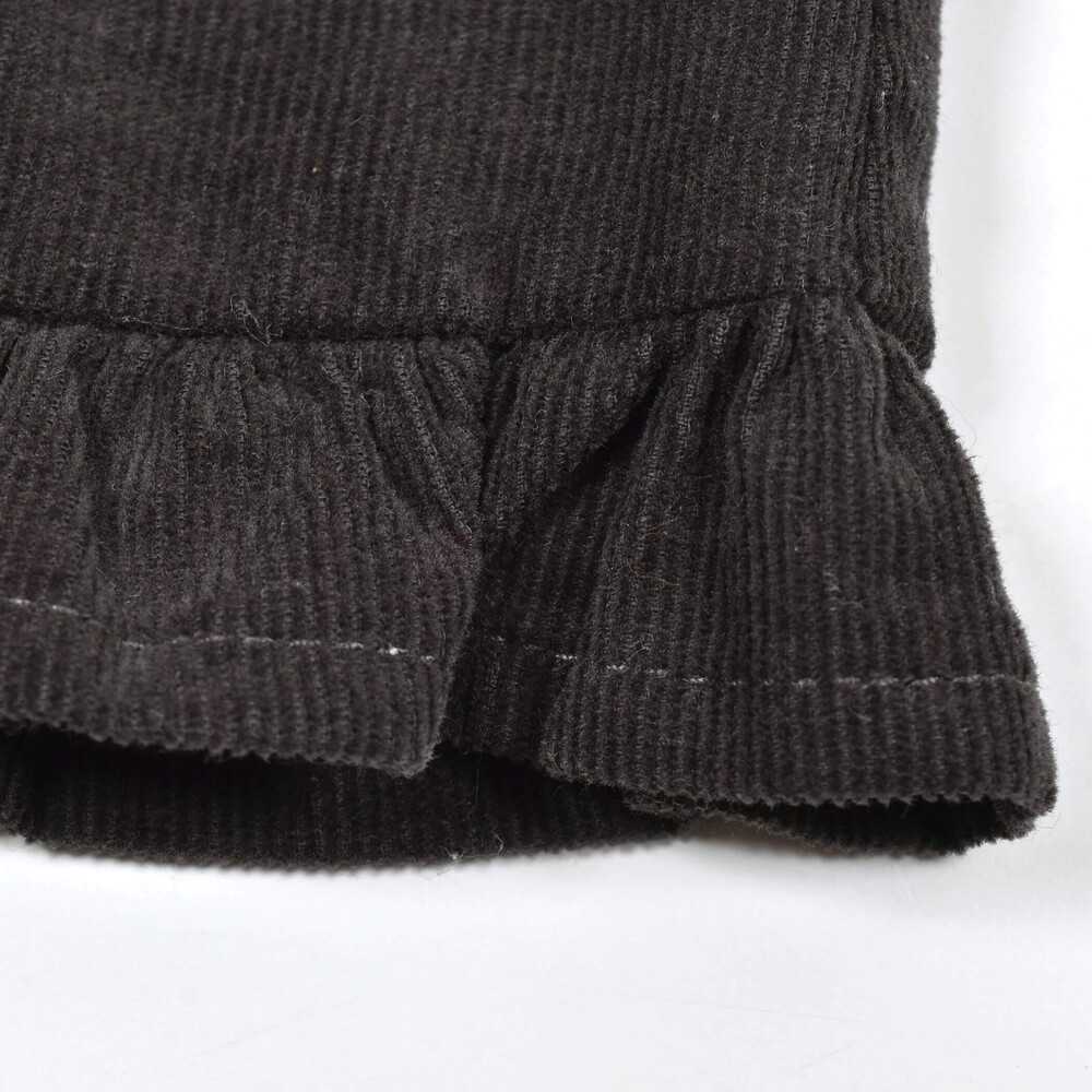 【お揃い】シャツコールフリルコットンキュロットパンツ(90~110cm) グレー 110cm