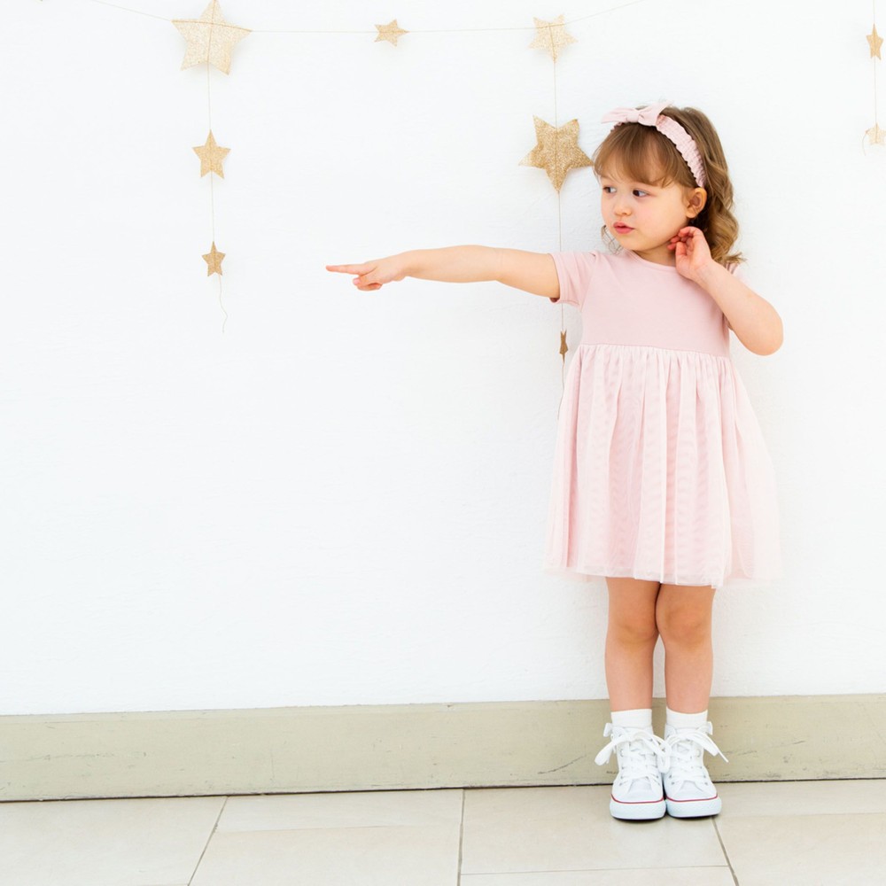 ベア天竺 チュールワンピース 100 130ｃｍ 100cm ブラック トップス 子供服べべの公式通販サイト Bebe Mall