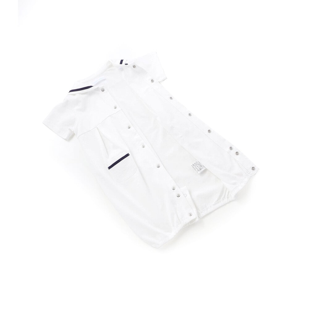 【お揃い】天竺セーラーネクタイ付き2WAYオールベビー(50~75cm) ホワイト ワンサイズ
