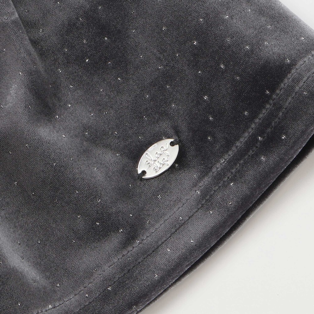 きらめくラメドットベロアビスチェセットアップ(90~130cm) ブラウン 90cm