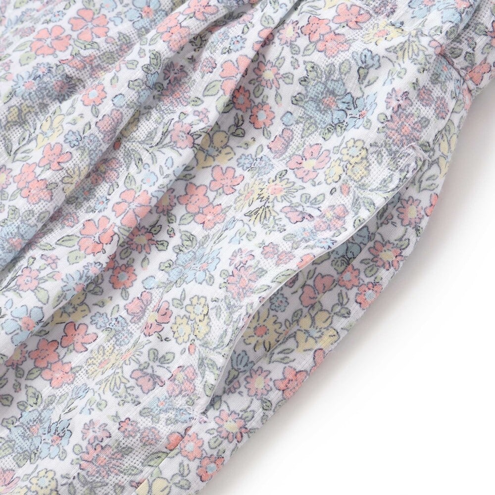 花柄チュニック+ショーパンセットアップ(80~130cm) イエロー系 80cm