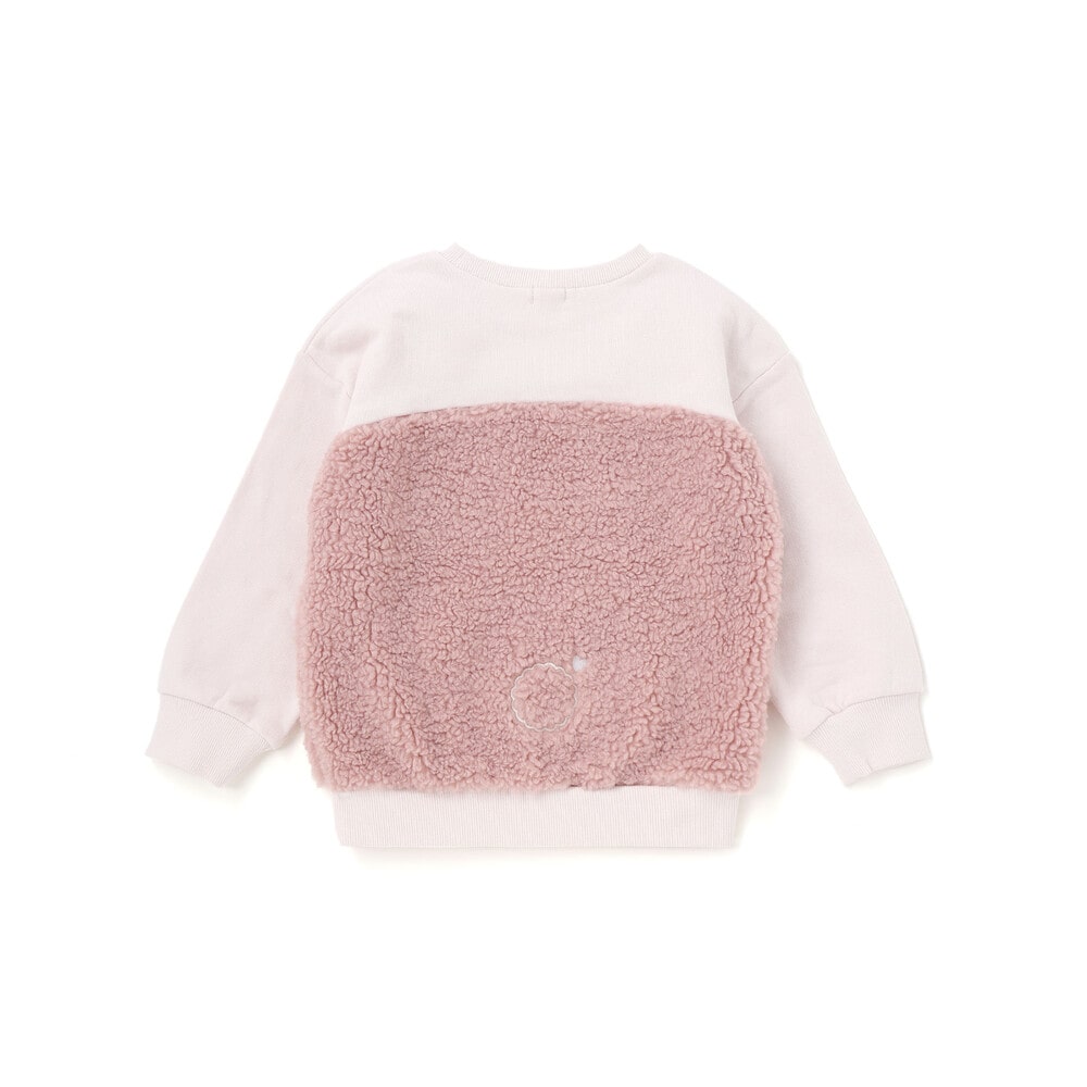 恐竜クマウサギアニマルフェイスボア切り替えトレーナー(80~120cm) ピンク(ウサギ) 80cm