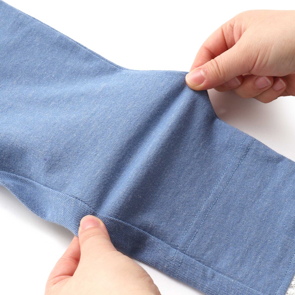 裾折り返しレース7分丈ツイルパンツ(80~120cm) パープル 80cm