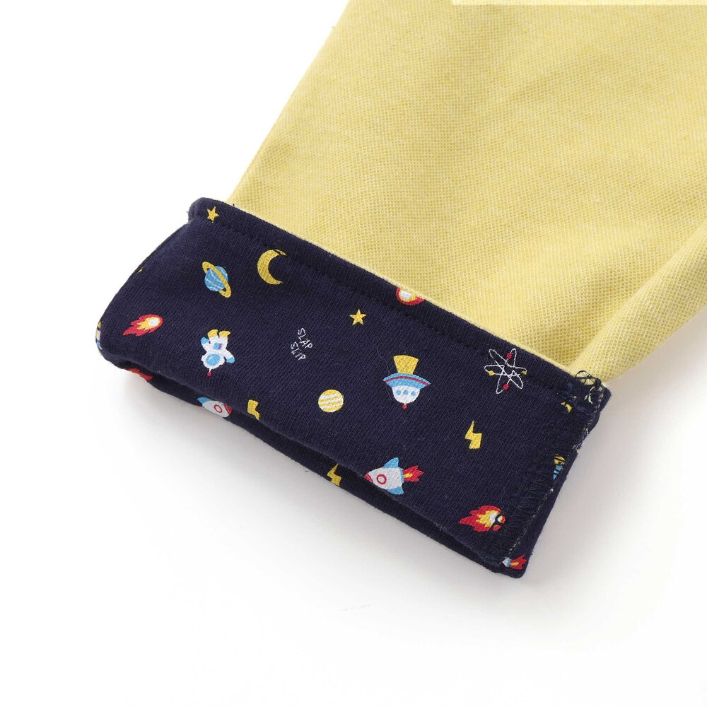 裾折り返し7分丈ツイルパンツ(80~120cm) ブルー 80cm