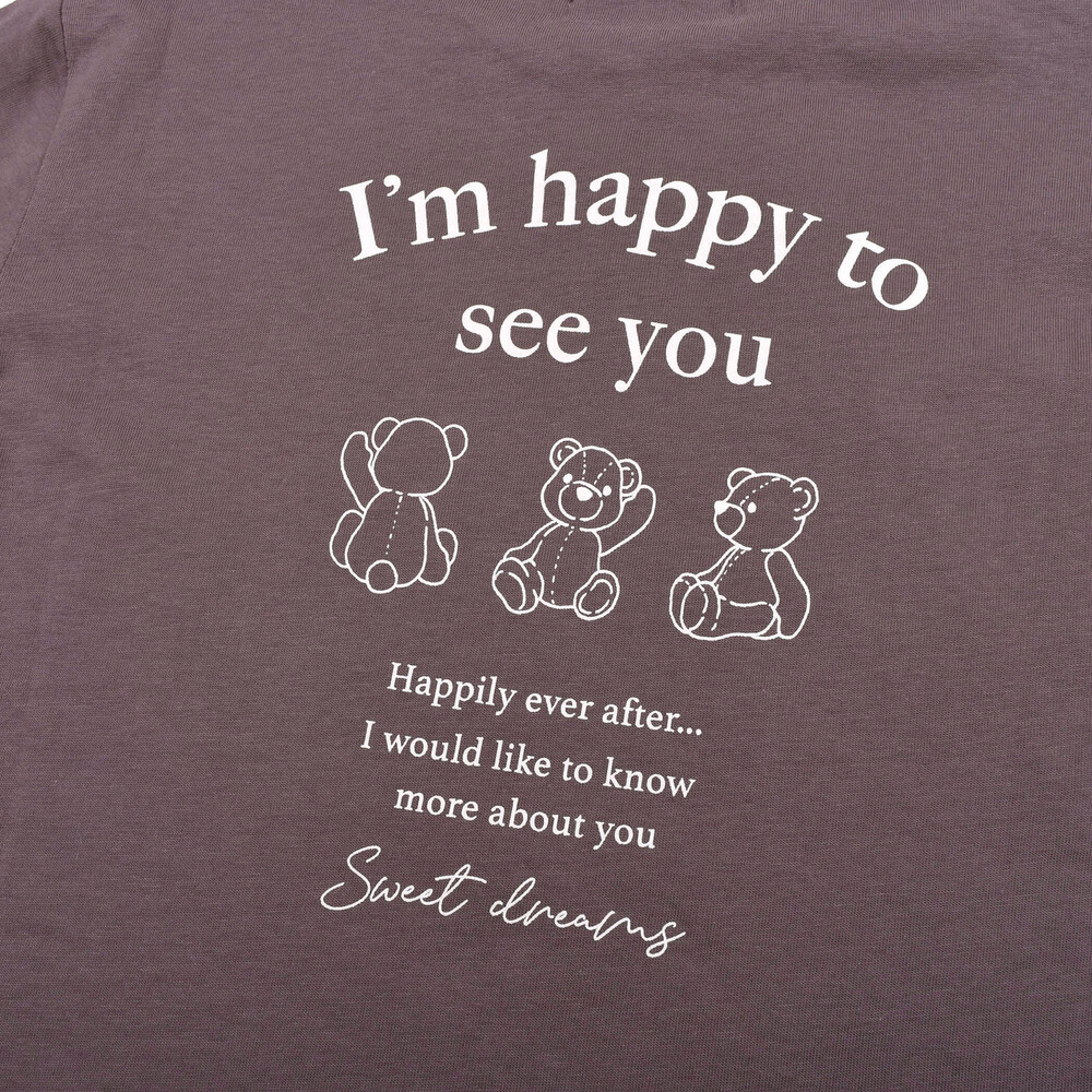 色 柄 バリエーション 長袖 Tシャツ (80~130cm) ブラウン 100cm