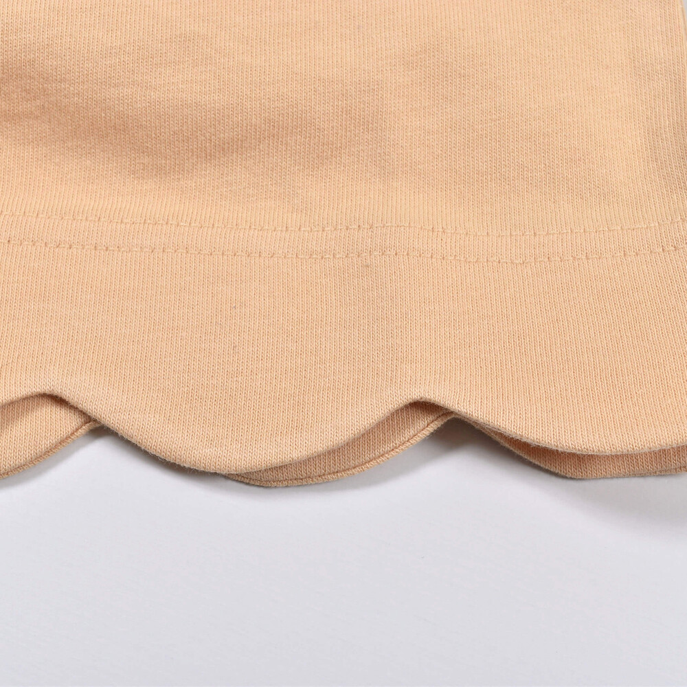 バレリーナ 刺繍 ロゴ 天竺 Tシャツ (80~130cm)(80cm オレンジ
