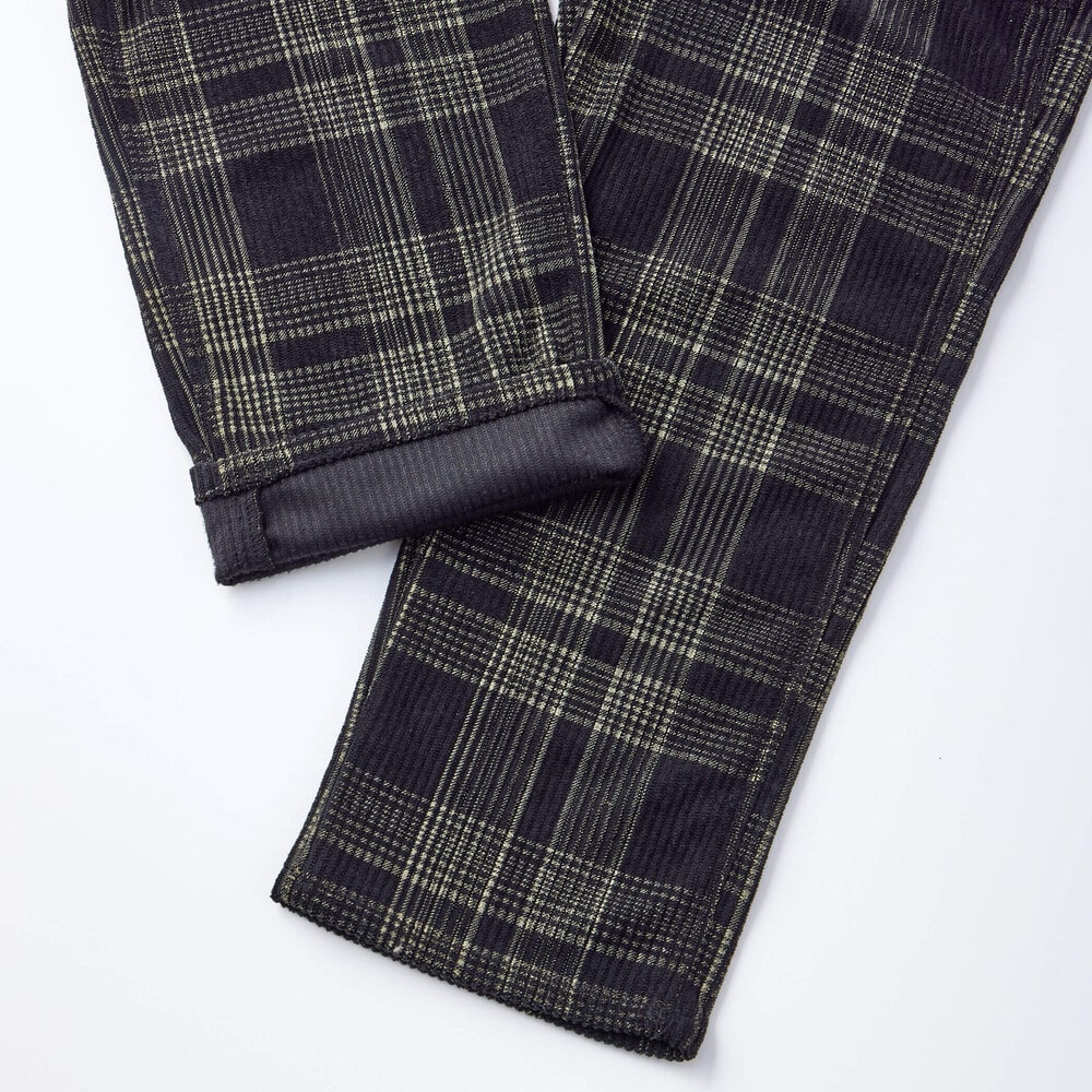 フラップ胸ポケット付きチェックサロペット(80~120cm) オフホワイト系 80cm