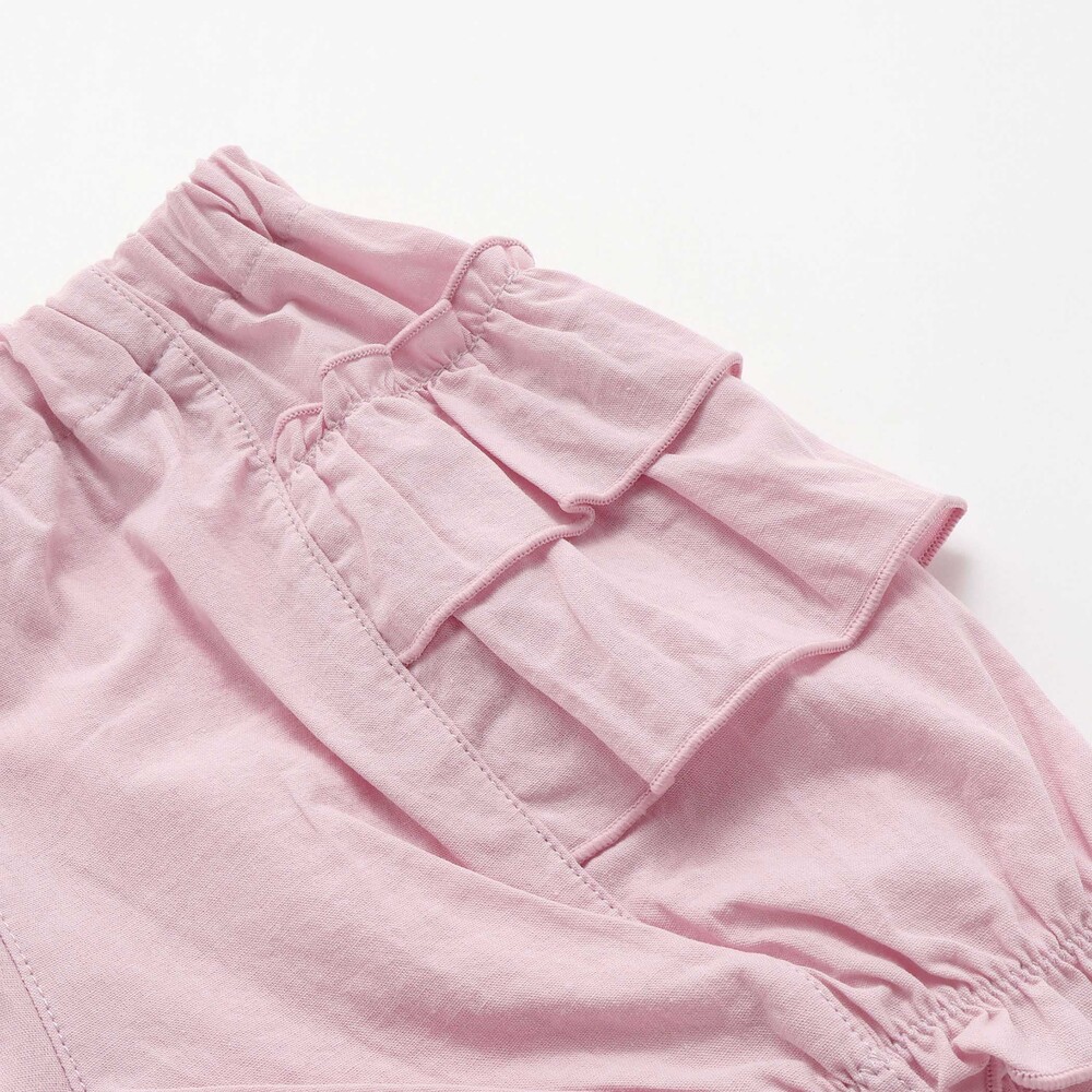 肩フリルワンピース+ブルマ付きセットアップベビー(70~80cm) ホワイト ワンサイズ