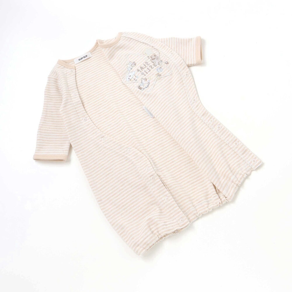 アニマルクマウサギ恐竜お星さまパッチ2WAYオールベビー(50~70cm) ピンク ワンサイズ(50-70cm)