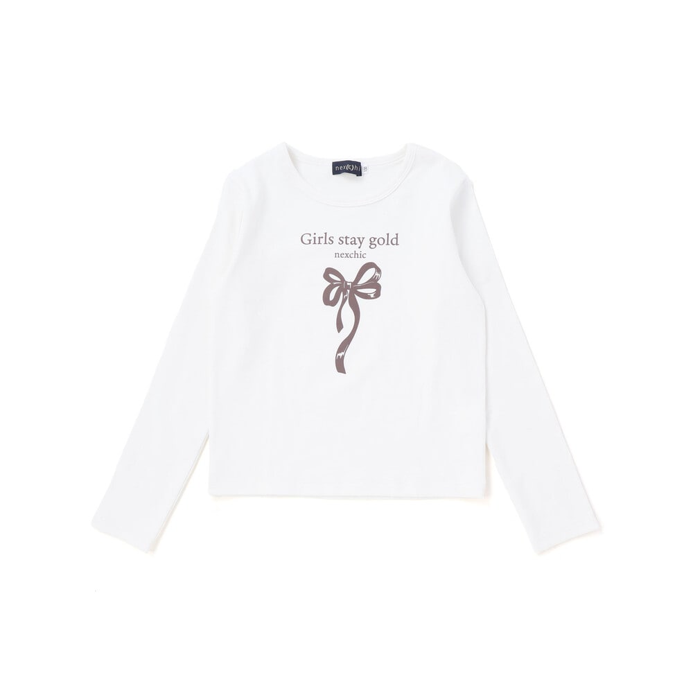 チェックレースアップビスチェ&ロゴプリントTシャツセット(110~150cm) ネイビー系 110cm