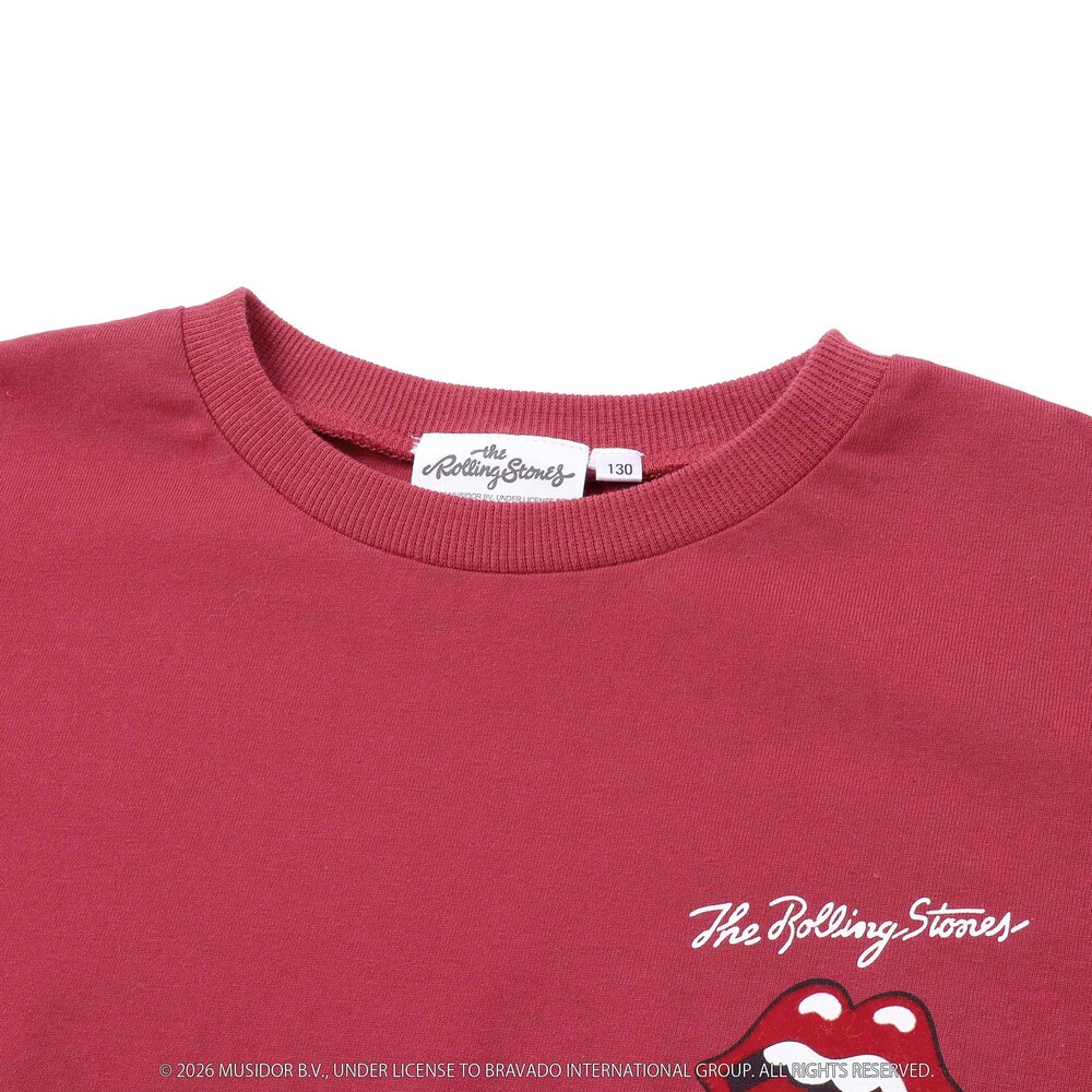 【ザ・ローリング・ストーンズxNEXCHIC】天竺フロッキープリントTシャツ(110~150cm) ホワイト 110cm