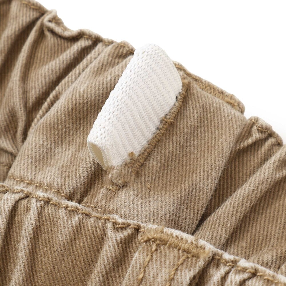 バレルレッグツイルカーゴロングパンツ(90~150cm) ブラウン 90cm