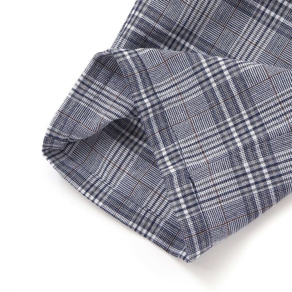 【限定商品】無地×チェックトップス+ショートパンツセットアップ(95~150cm) ブラック系 95cm