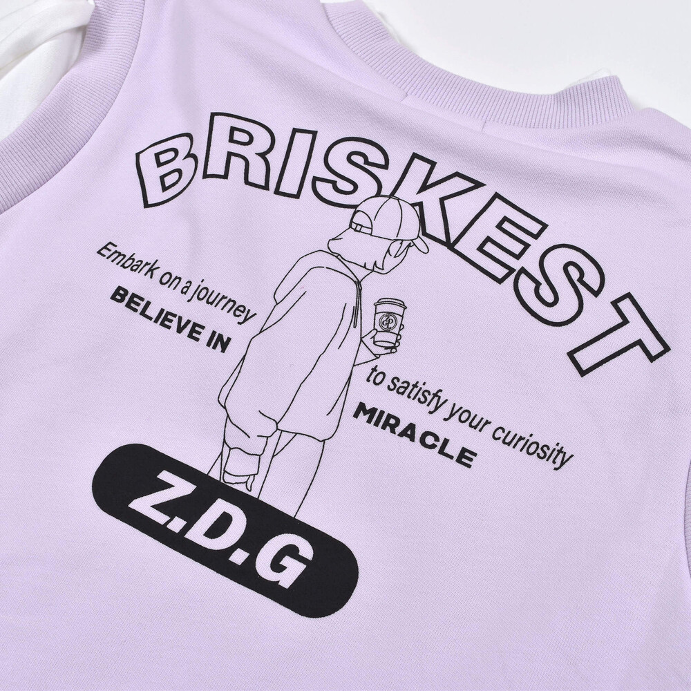 【 ニコ☆プチ 4月号 掲載 】 ネックレス付き ベスト レイヤード風 Tシャツ (130~160cm) ブラック 130cm