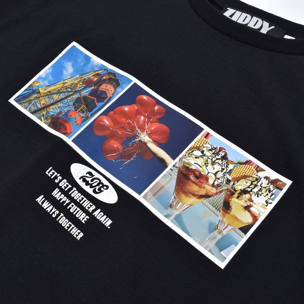 フォトプリントBIGTシャツ (130~160cm)(130cm ブラック