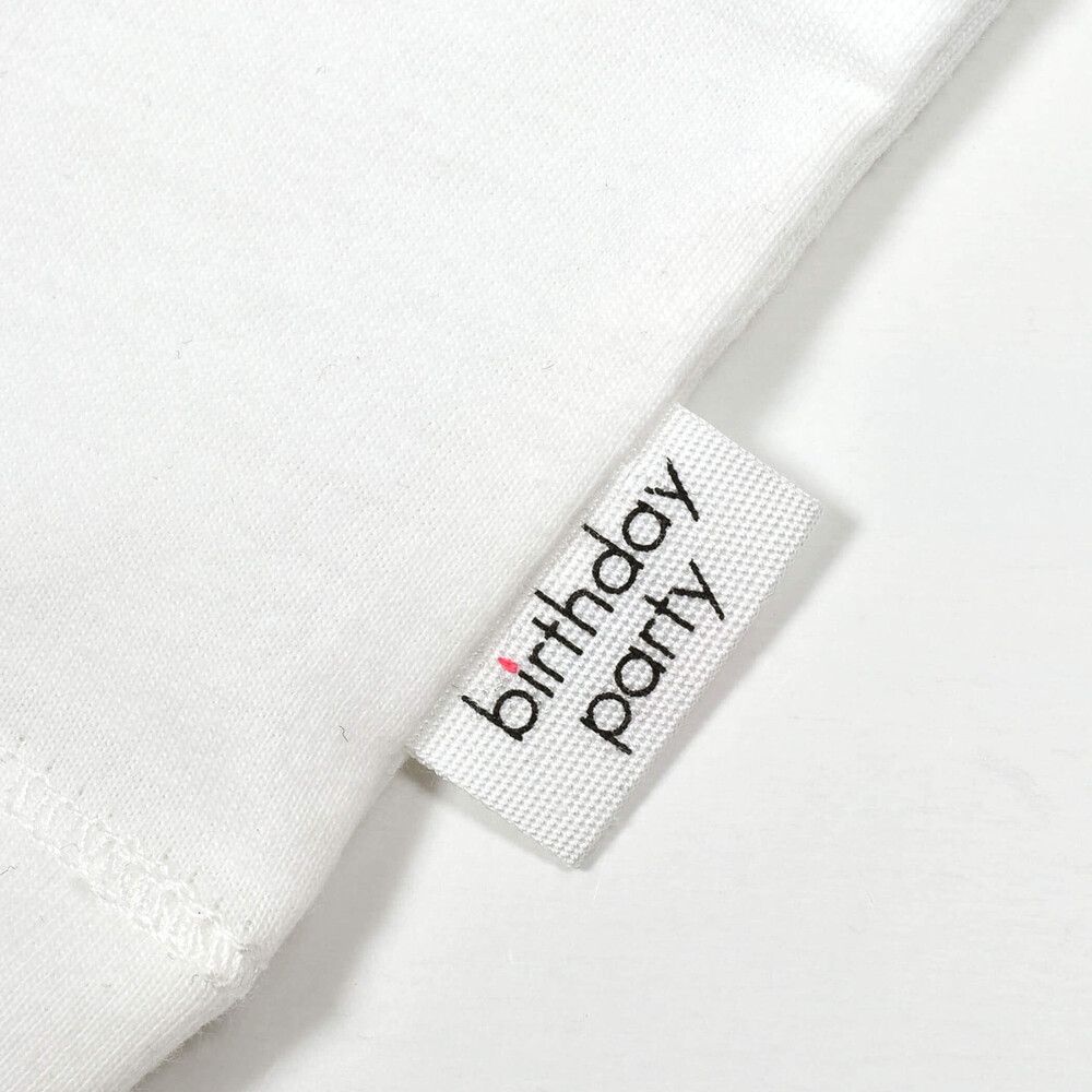 【お揃い】ダンガリー花柄パイピングフリルTシャツ(80~110cm) ホワイト 100cm