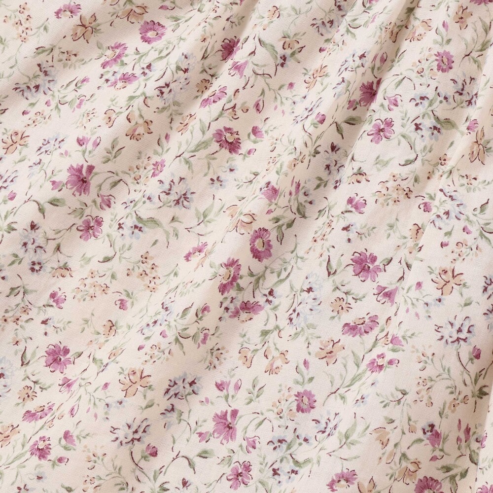 【お揃い】フリル袖 小花柄ワンピース+ブルマ 2点セットベビー(70~90cm) イエロー系 S