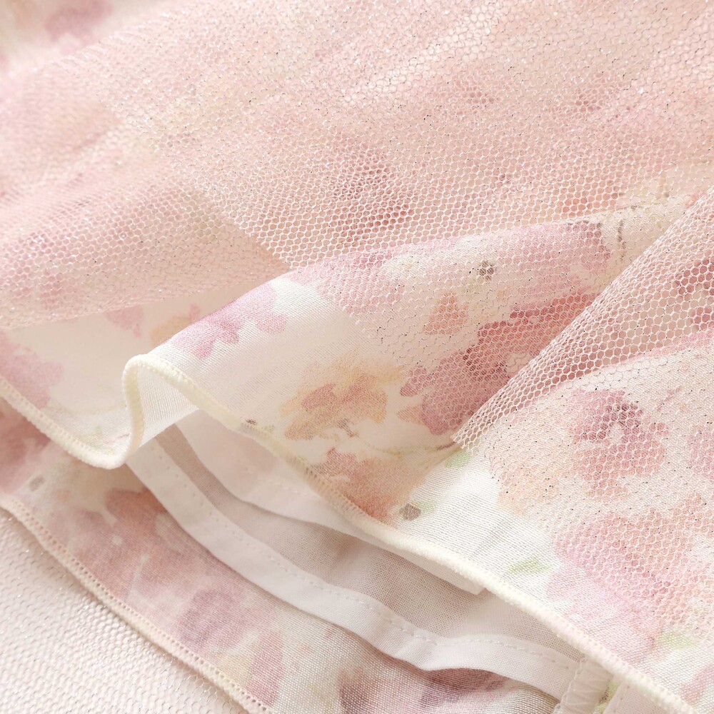 【お揃い】テレコフェイスチュールチュニック(70~90cm) パープル系 ワンサイズ