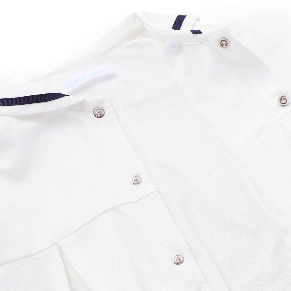 【お揃い】天竺セーラーネクタイ付き2WAYオールベビー(50~75cm) ホワイト ワンサイズ