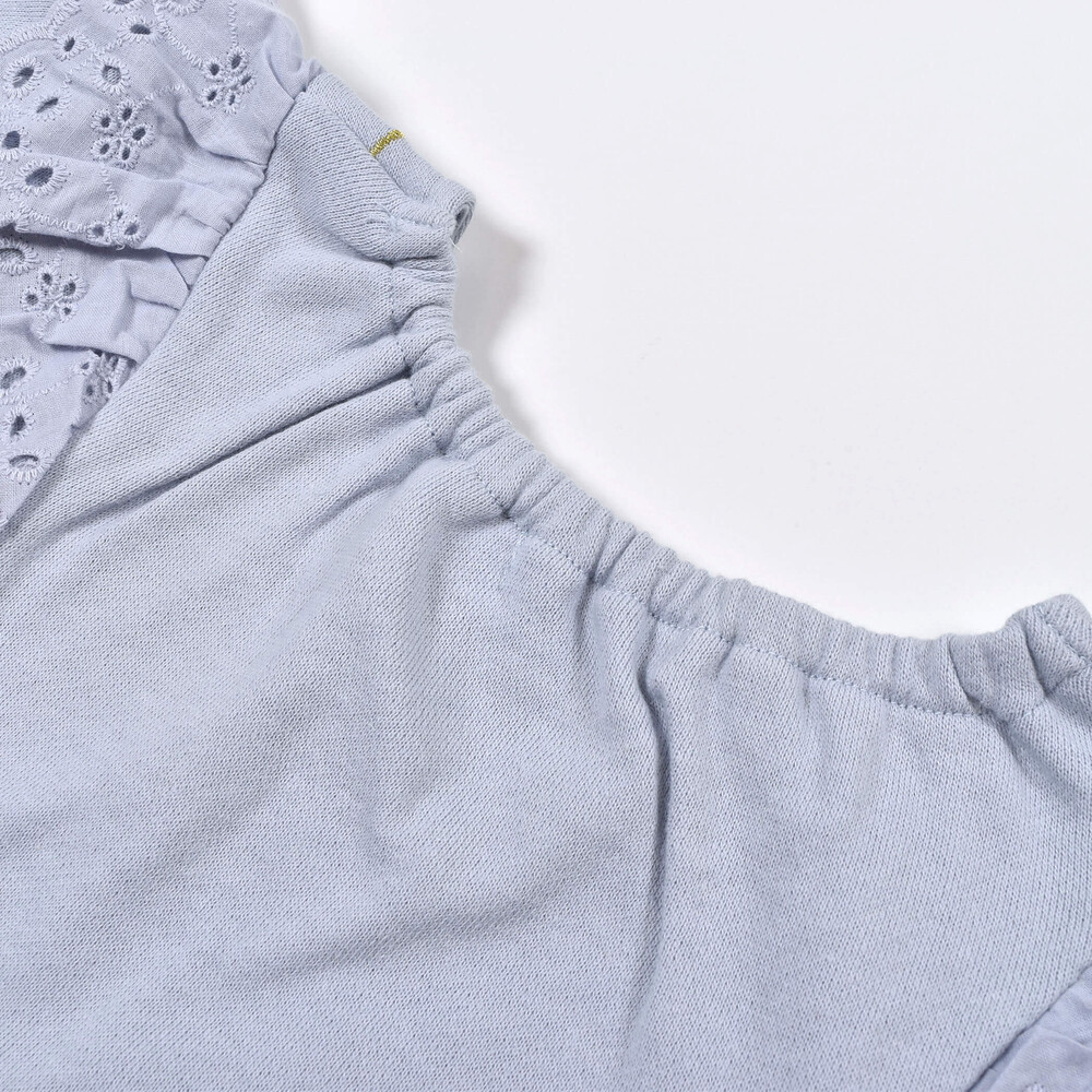 レース フリル ネックレス ワンピース (80~130cm) ブルー 130cm