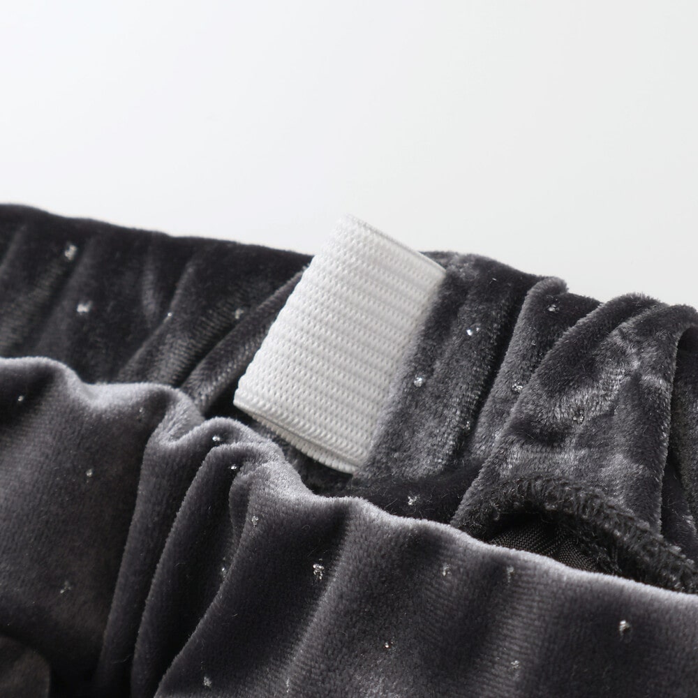 きらめくラメドットベロアビスチェセットアップ(90~130cm) ブラウン 90cm