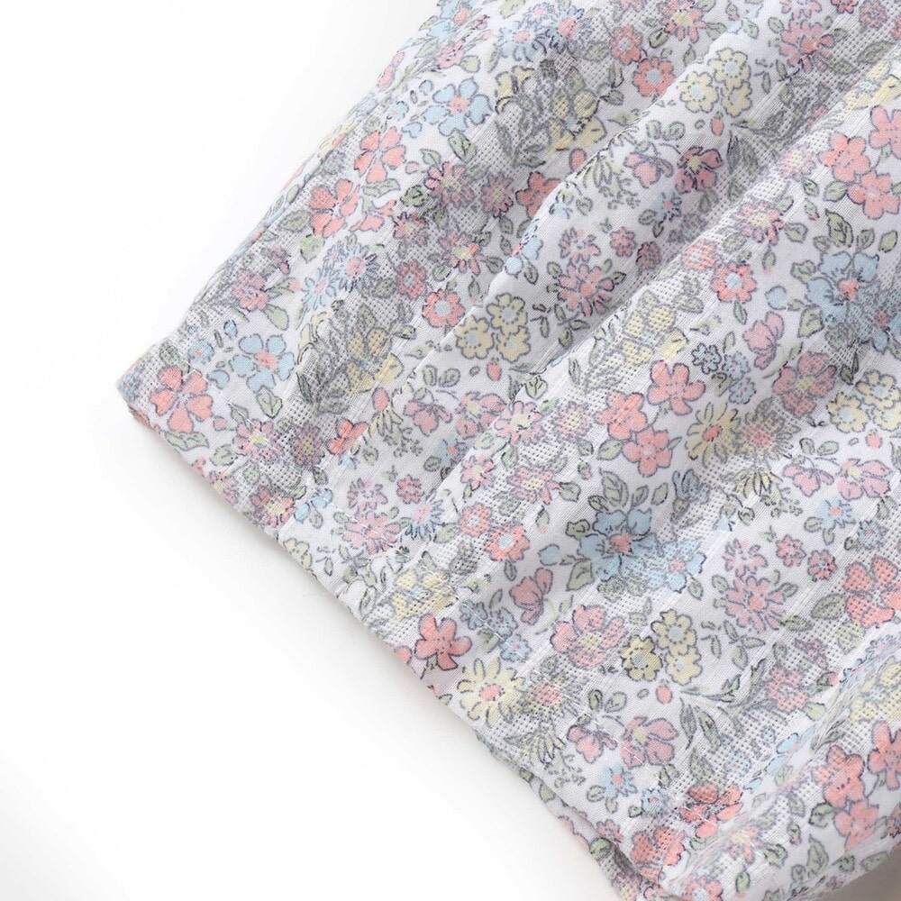 花柄チュニック+ショーパンセットアップ(80~130cm) イエロー系 80cm