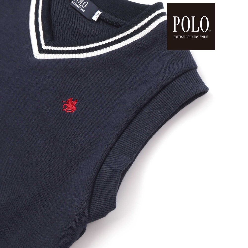 【POLO BCS(ポロ・ビーシーエス)×SLAP SLIP】長袖Tシャツ&ベストセット(80~130cm) ブラウン 80cm