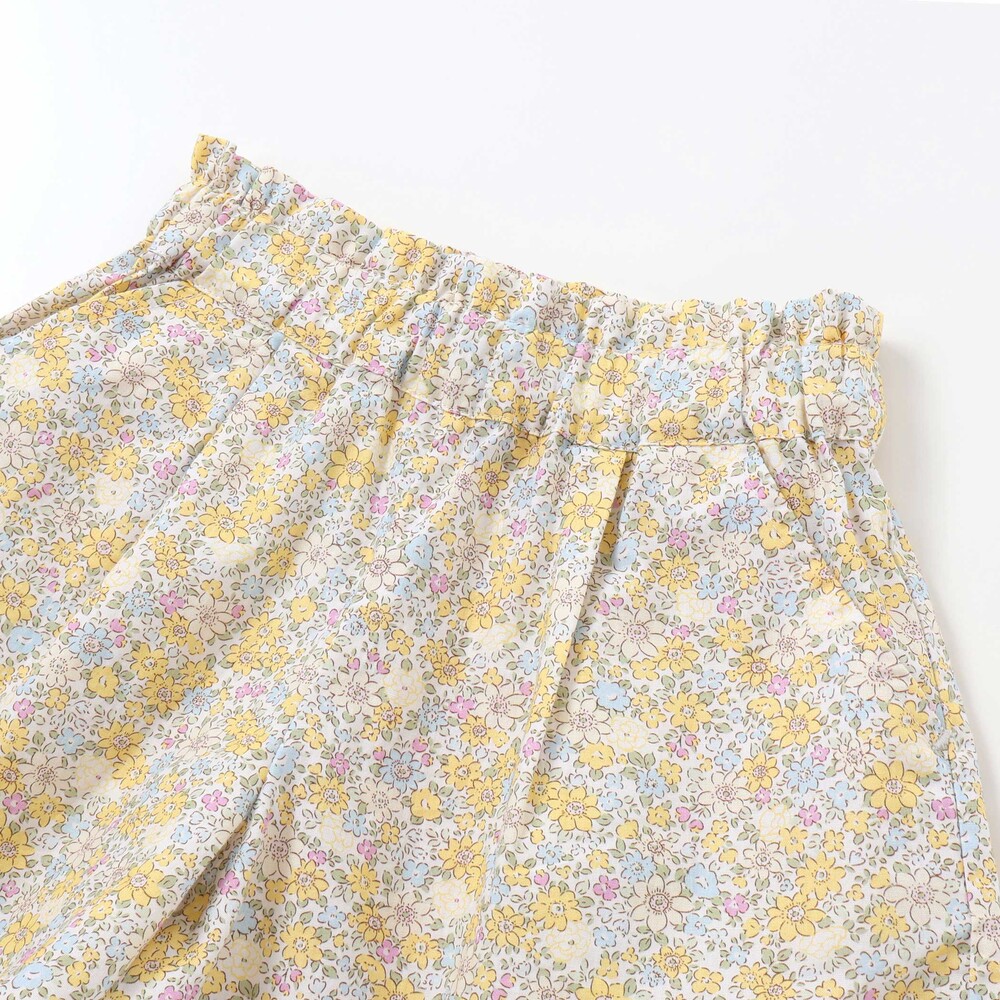 【限定商品】花柄ブラウス+ショートパンツセットアップ(95~150cm) ピンク系 95cm