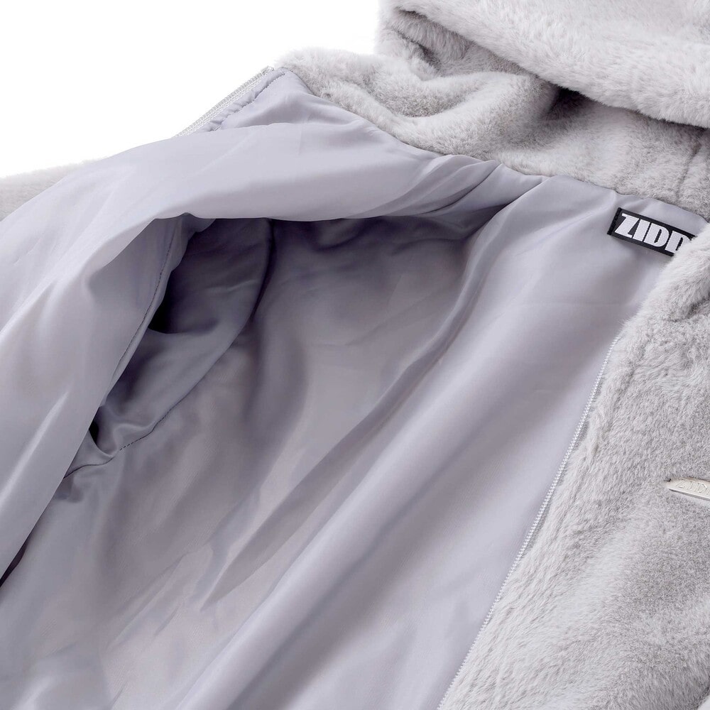 ショート丈ファーブルゾン(130~160cm) グレー 130cm