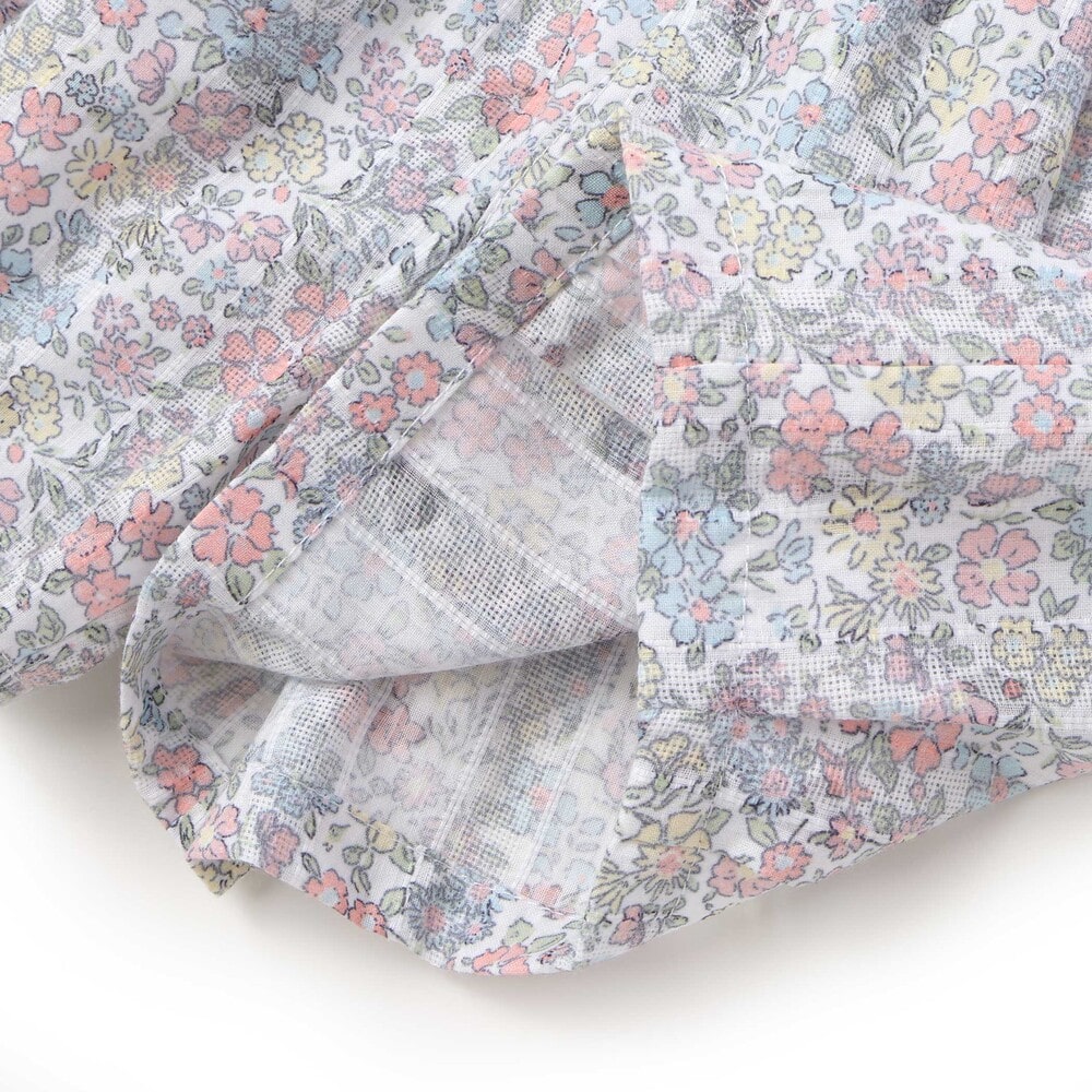 花柄チュニック+ショーパンセットアップ(80~130cm) イエロー系 80cm