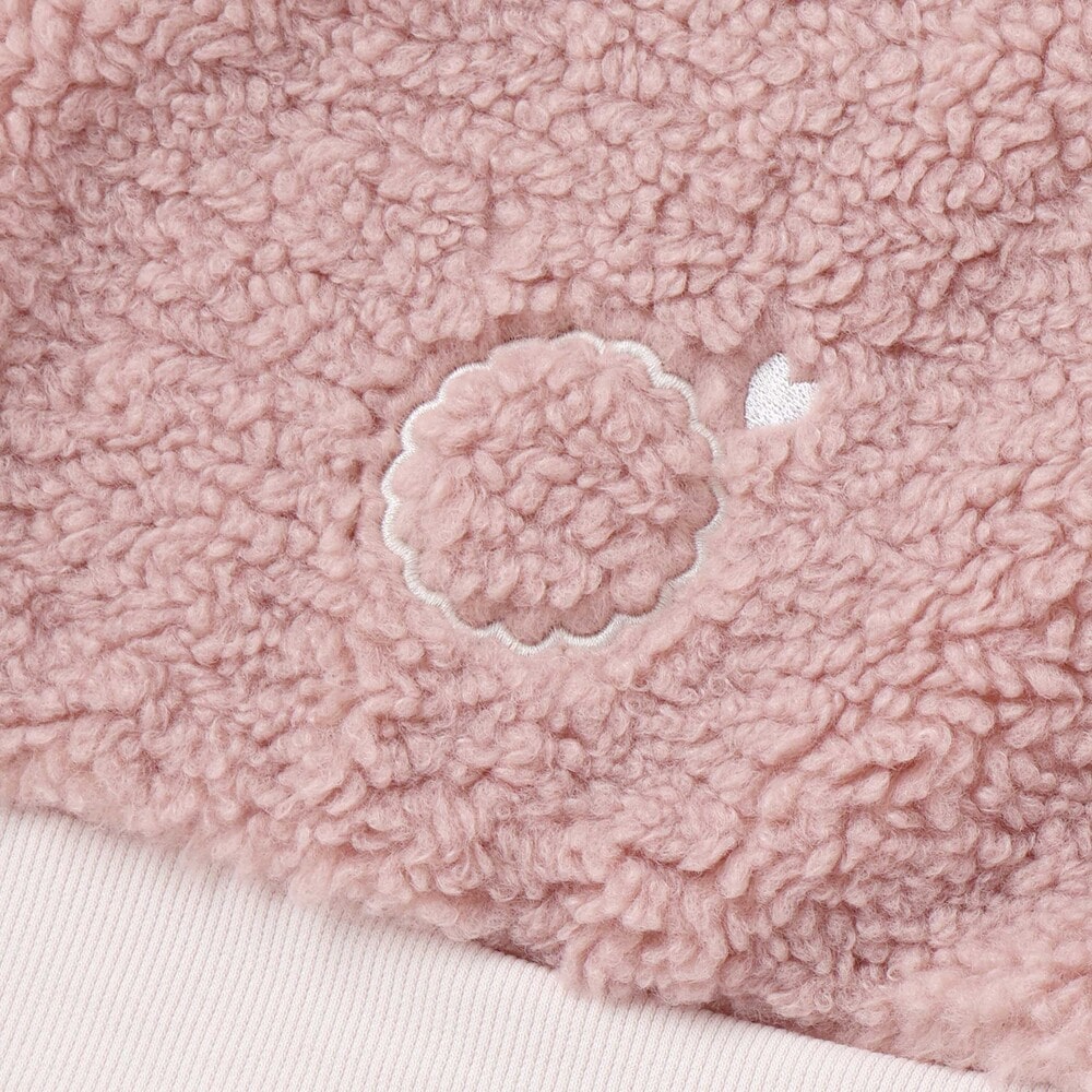 恐竜クマウサギアニマルフェイスボア切り替えトレーナー(80~120cm) ピンク(ウサギ) 80cm