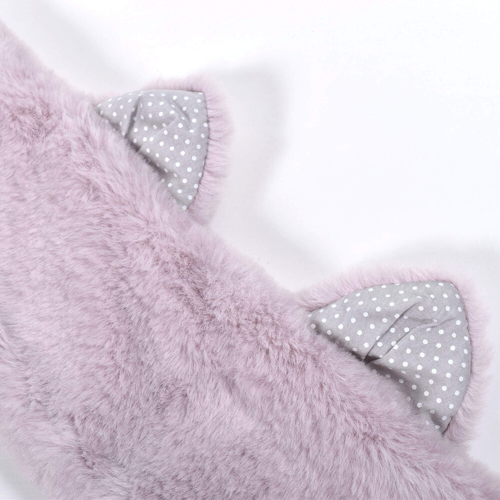 うさぎ くま ネコ アニマル ファー リボン マフラー オフホワイト ワンサイズ