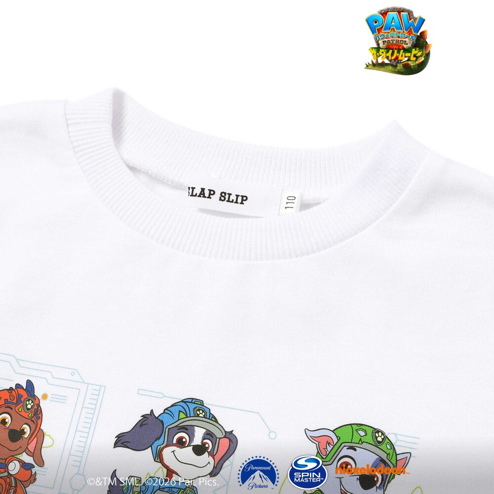 【パウ・パトロール×SLAPSLIP】無地&袖切り替えプリント長袖Tシャツ(90~130cm) ピンク 90cm