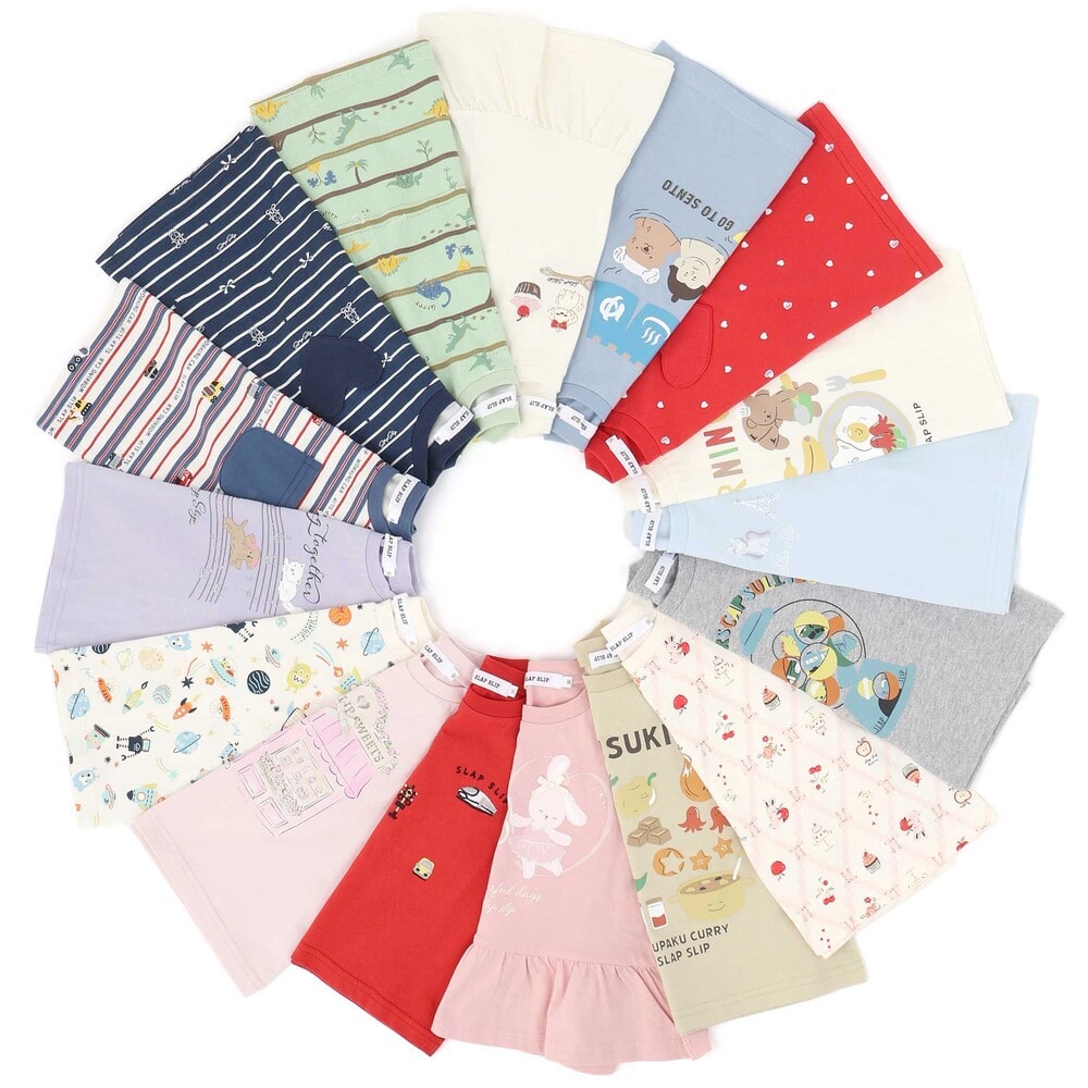 【スララク/防汚加工/オーガニックコットン】わくわくデザイン男の子長袖Tシャツ(80~130cm) ネイビー×ワニ恐竜消防車 80cm