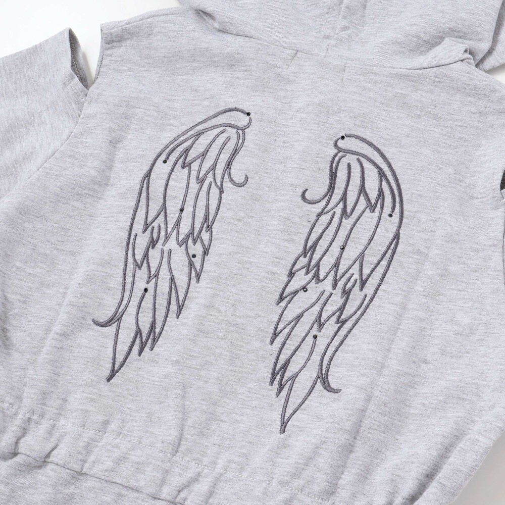 フルジップ肩あきフードワンピース(110~150cm) グリーン 110cm