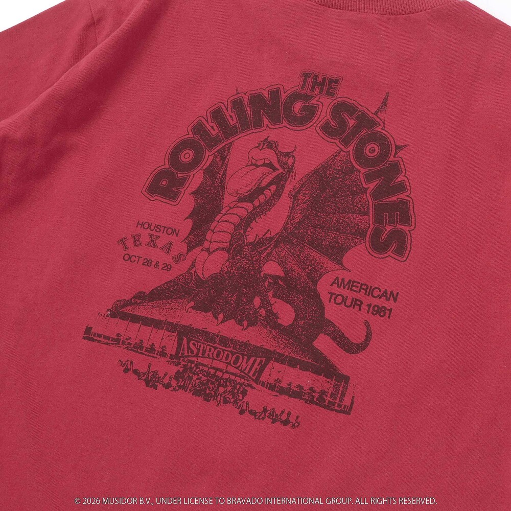 【ザ・ローリング・ストーンズxNEXCHIC】天竺フロッキープリントTシャツ(110~150cm) ホワイト 110cm