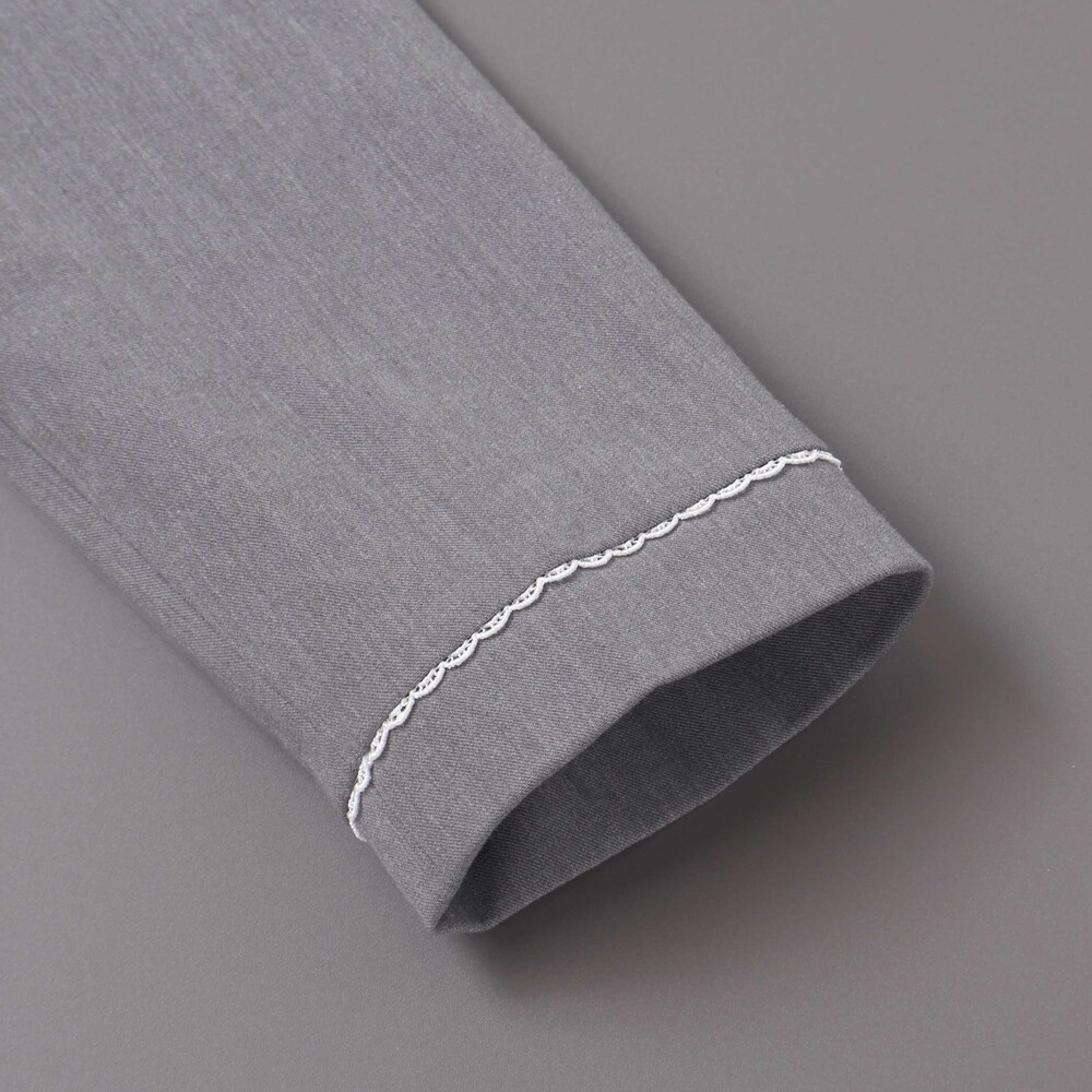 ボレロ+リボンタイ付きチェックワンピースセット(110~130cm) ネイビー系 110cm